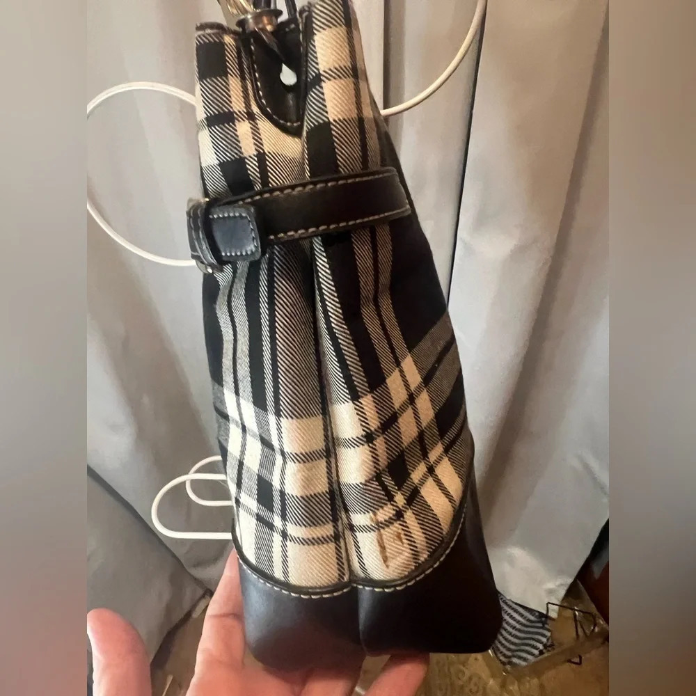 Tommy Hilfiger Vintage Black & White Plaid Shoulder Bag | Classic Y2K - Picture 3 of 12